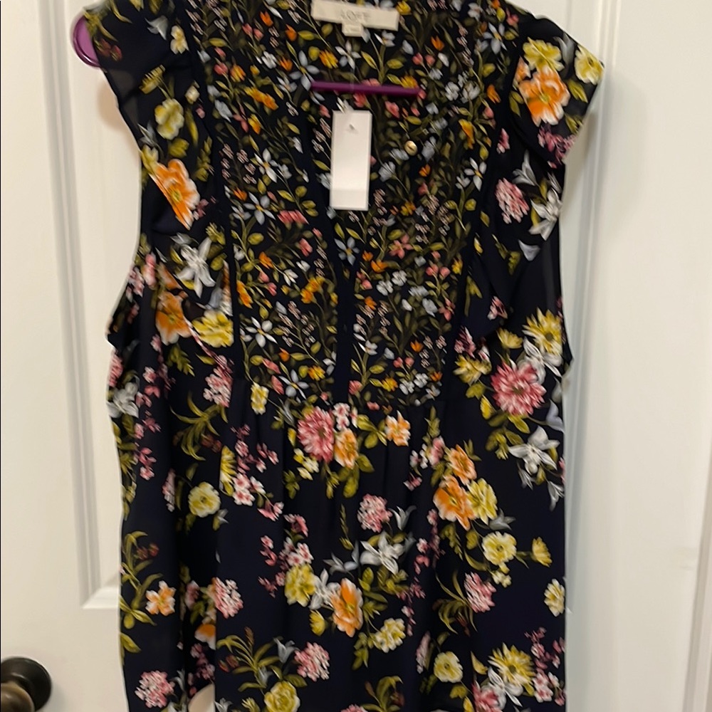 Floral Sleeveless Top - Multicolor
